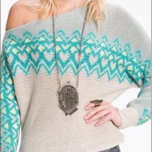 Adorable Free people off the shoulder sweater!!
